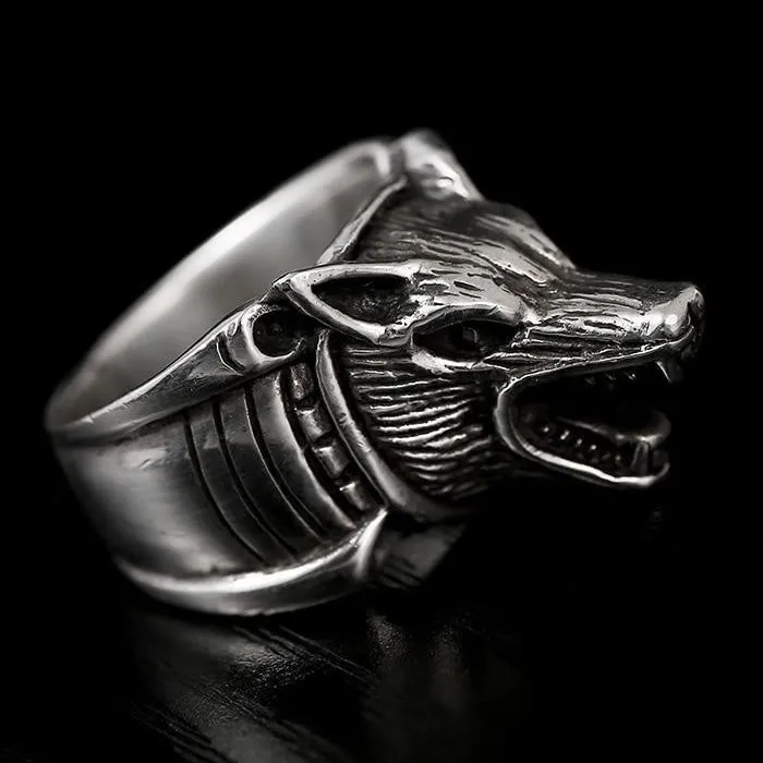 Authentic 925 Sterling Silver Retro Domineering Cool Tiger Ring for Men